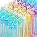 MAPIXO 30 Pack Mini Bubble Wands6 Style 6 Colors Bulk Bubble Party Favors Goody Bags for Kid Great Summer Outdoor Indoor Toys Gifts for Boy Girl Valentine Christmas Party Supplies - Image 3