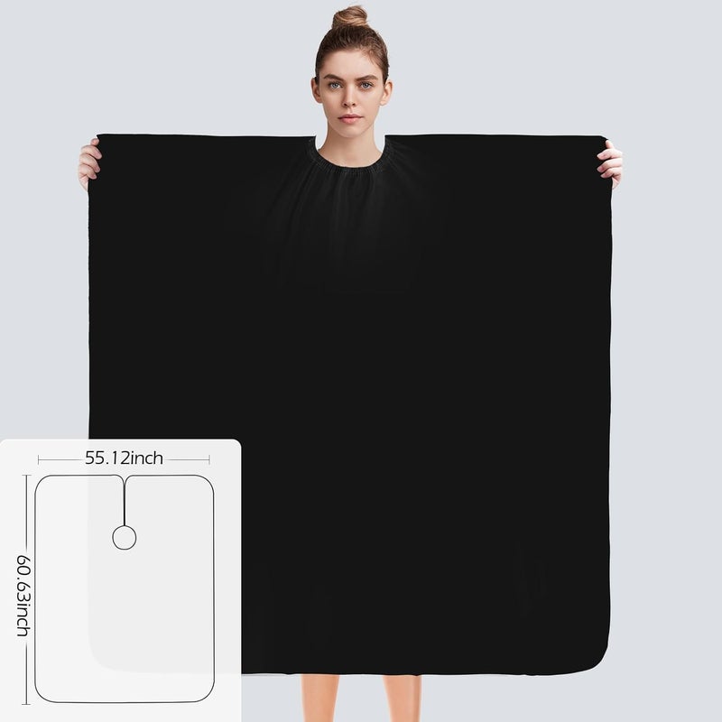 Himart Hair Cutting Barber Cape Professional Haircut Salon Cape for Men Women (Black) - Image 3