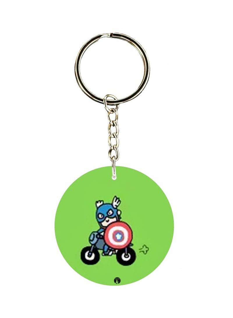 Cartoon Printed Pocket Keychain