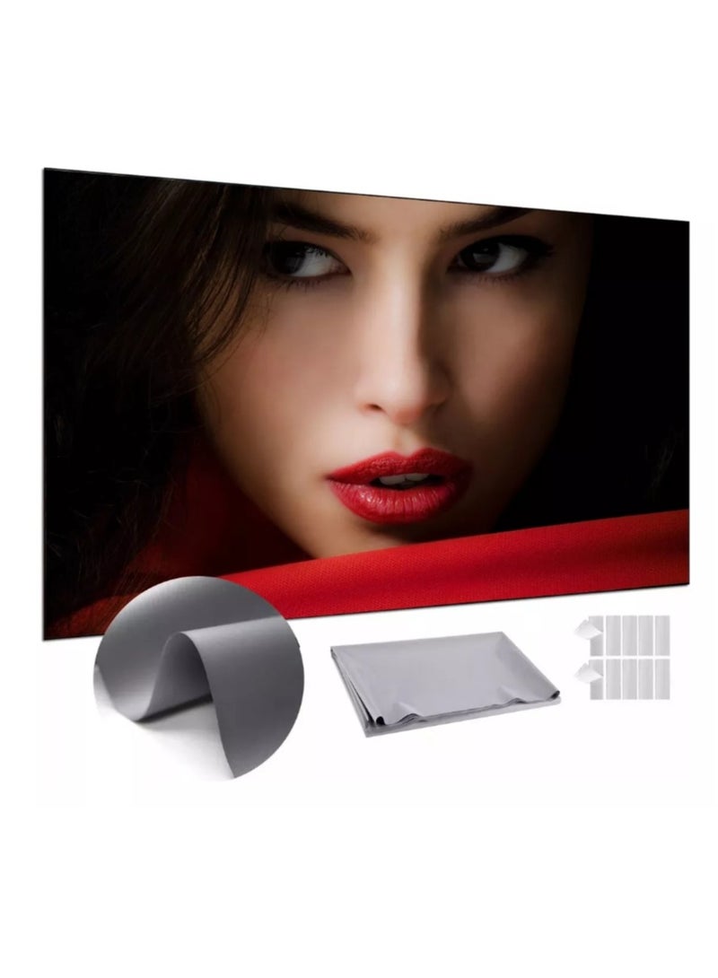 4K Movie Anti-Light Projector Screen 16:9 HD Foldable and Portable Anti-Crease Indoor Outdoor Projection Double Sided Video Projector Screen  - Image 1