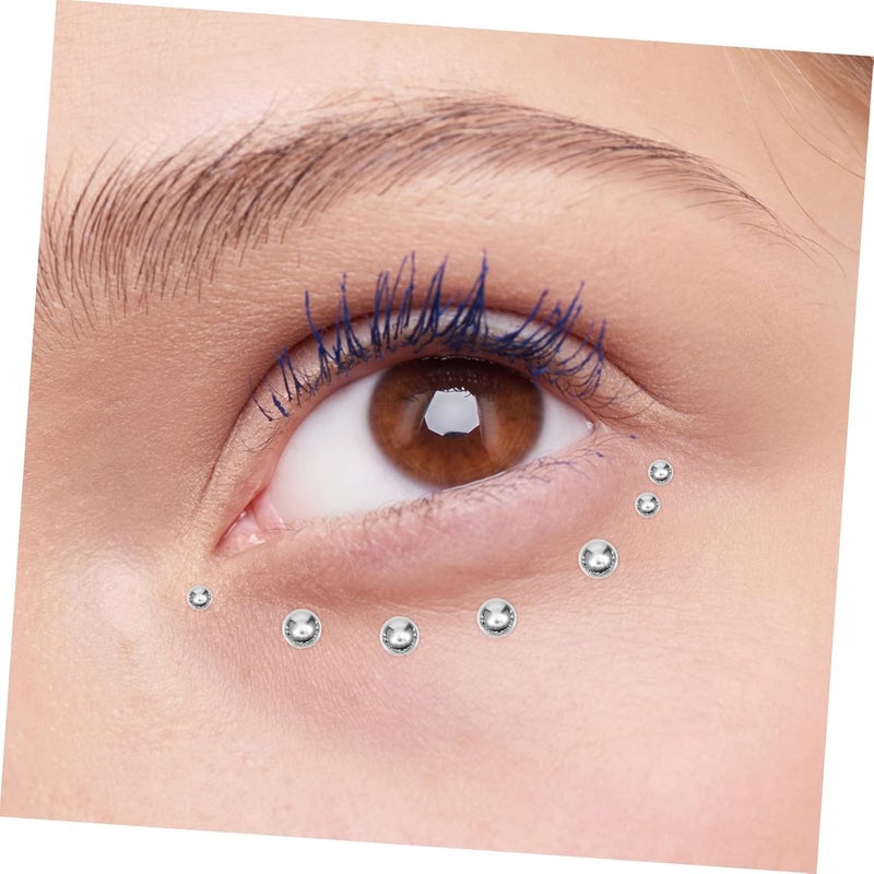 MINAOLULUS 3sets 10 Sheets Pearl Stickers for Face Hair and Nail Crafts Self Adhesive Gems for Makeup DIY Embellishments for Weddings and Parties 10sheets*3 - Image 3