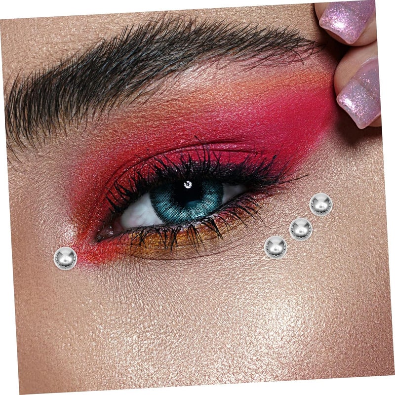 MINAOLULUS 3sets 10 Sheets Pearl Stickers for Face Hair and Nail Crafts Self Adhesive Gems for Makeup DIY Embellishments for Weddings and Parties 10sheets*3 - Image 2