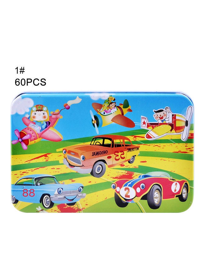 60-Piece Wooden Puzzle Set