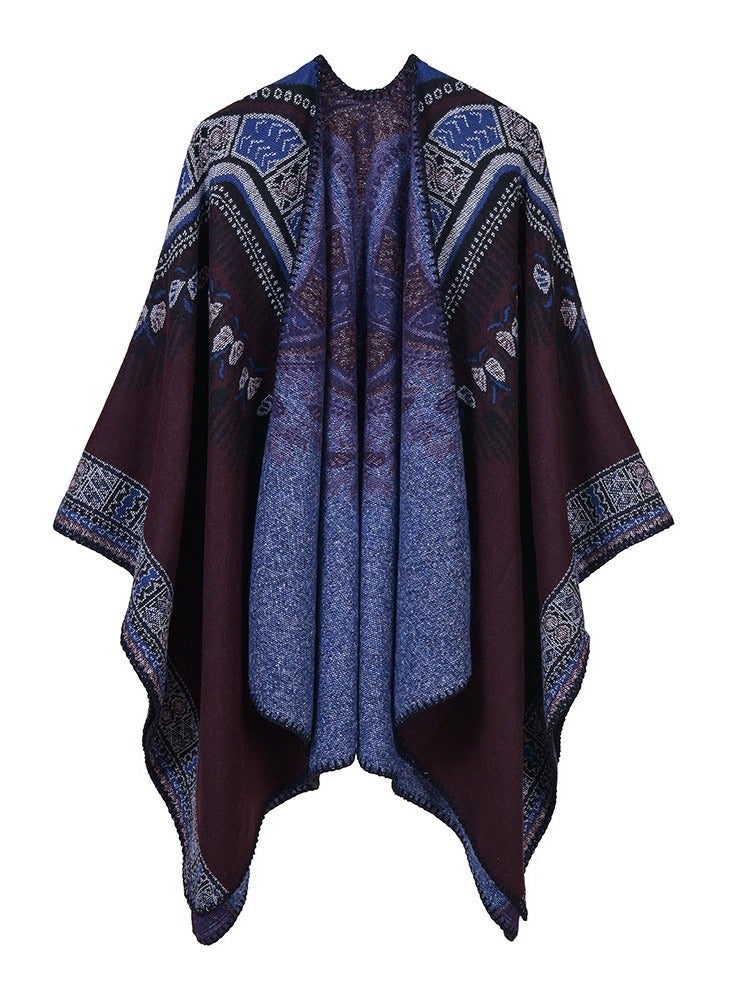 Classic British Style Warm Scarf Women's Dual-Purpose Shawl 130*150cm