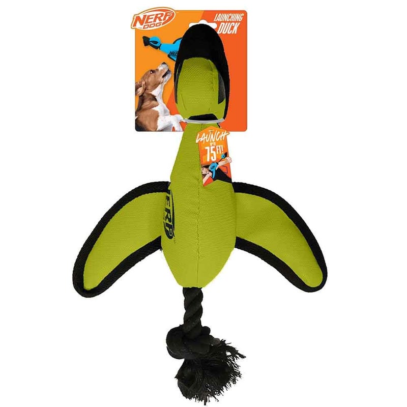 Nerf Dog Trackshot Launching Duck Dog Toy 165 Dog Fetch Toy for Medium and Large Breeds Green - Image 2