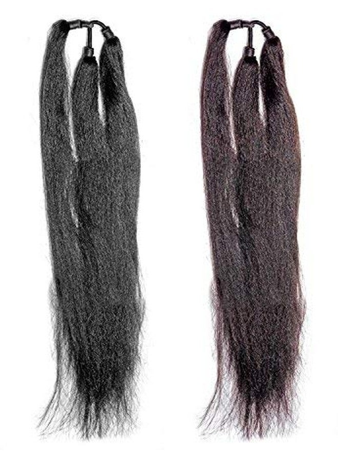 BLUSHIA Combo of Hair Extensions, Hair Parandi, Hair Choti Parandi, Hair Accessories, Dark Brown, 50 Grams, Pack of 2 - Image 4