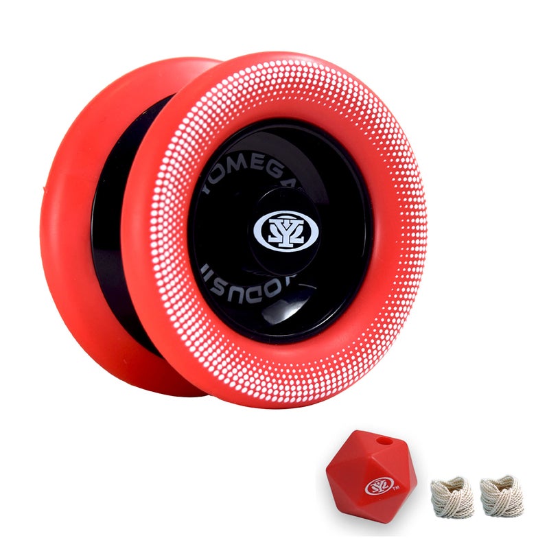 Yomega Xodus II YoYo- includes Roller Bearing Technology  Rubber Rims and Wing Shape Design - Professional Responsive YoYos Intermediate Level Play (Black Red) - Image 1