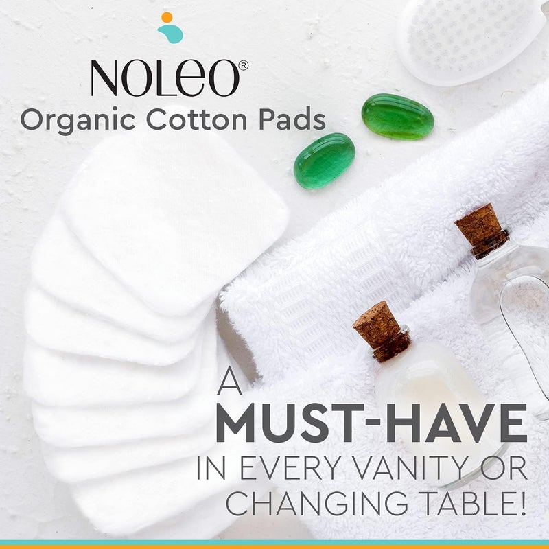 NOLEO Cotton Rounds & Pads (150 Count (Pack of 1), Large & Pressed) - Image 2