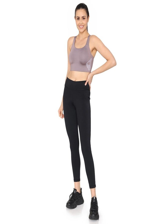 Zelocity High Impact Moisture Wicking Sports Bra - Purple Dove - Image 4
