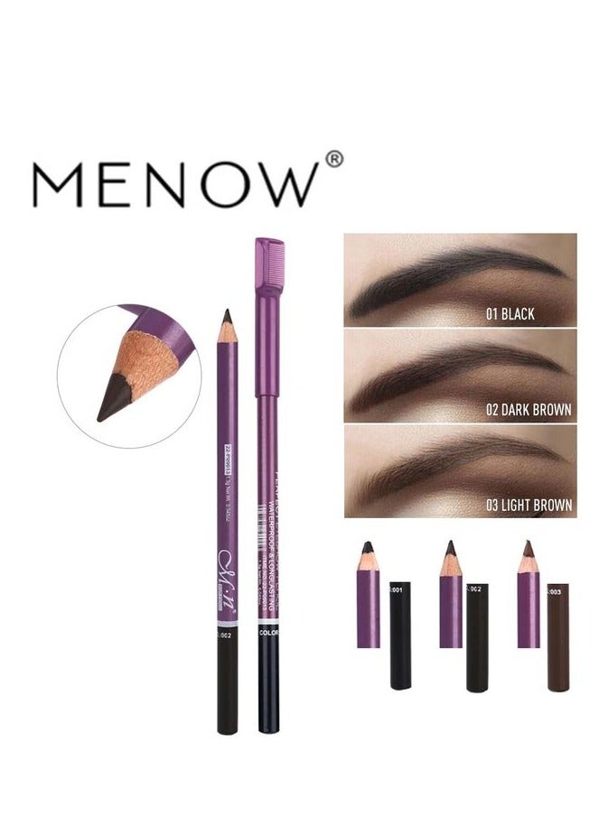 M.N Eyebrow Pencil with Comb – Black - Image 2