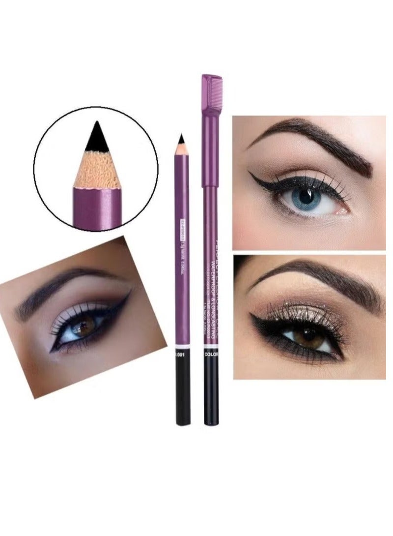 M.N Eyebrow Pencil with Comb – Black - Image 1