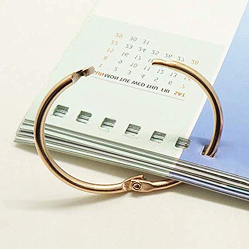 XMHF 2 Inch (20 Pack) Nickel Plated Steel Binder Rings, Golden, for School, Home, Office - Image 3