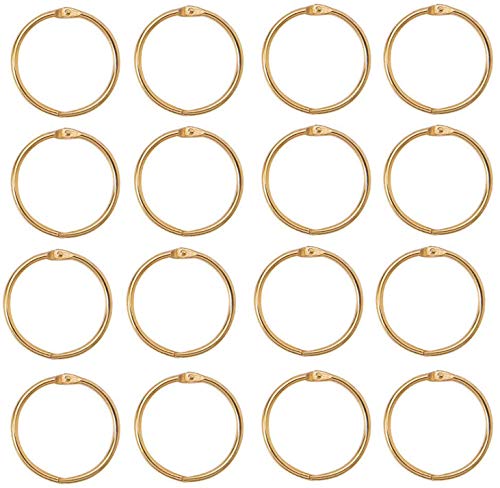 XMHF 2 Inch (20 Pack) Nickel Plated Steel Binder Rings, Golden, for School, Home, Office - Image 5
