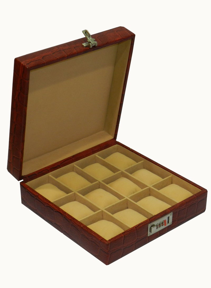 LAVERI LEATHER Laveri Watch Box for Men Women (12 Slots), Premium  Leather Watch Case  Organizer Removable Pillow - Image 3