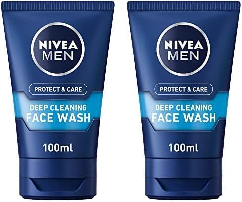 NIVEA MEN Deep Cleaning Face Wash Protect Care 100 Ml Pack of 2