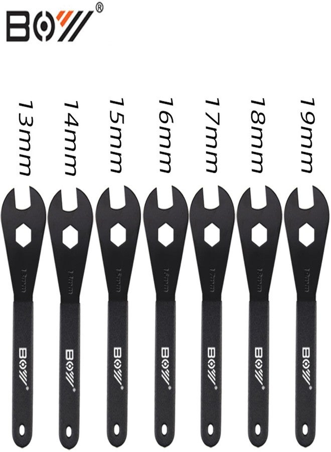 SONZUIA Bike Cone Wrench Set Tool (13, 14, 15, 16, 17, 18, 19mm) Bicycle Wheel Hub Axle Nut Install Remover Cycling Spanner (7 Piece Set 13 to 19 mm) - Image 2