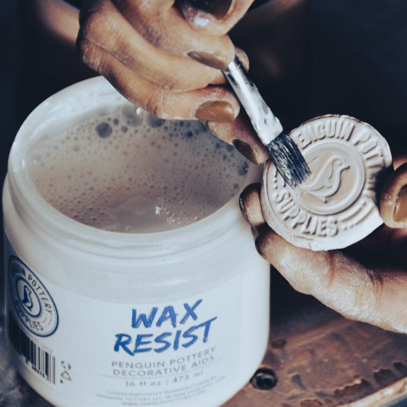 Penguin Pottery Penguin Pottery Ceramic Wax Resist for Pottery Glaze, Clay Glaze, Slip Clay - Use Pottery Wax Resist with Underglazes in Pottery Kiln - Alternative to Latex Resist for Pottery (1 Pint | 473 ml)  - Image 5