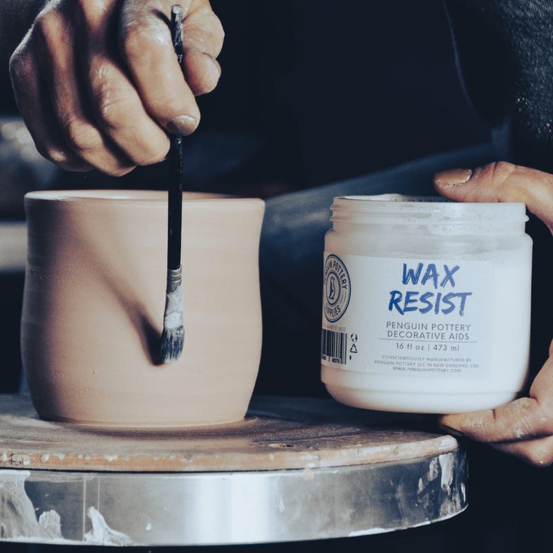 Penguin Pottery Penguin Pottery Ceramic Wax Resist for Pottery Glaze, Clay Glaze, Slip Clay - Use Pottery Wax Resist with Underglazes in Pottery Kiln - Alternative to Latex Resist for Pottery (1 Pint | 473 ml)  - Image 2
