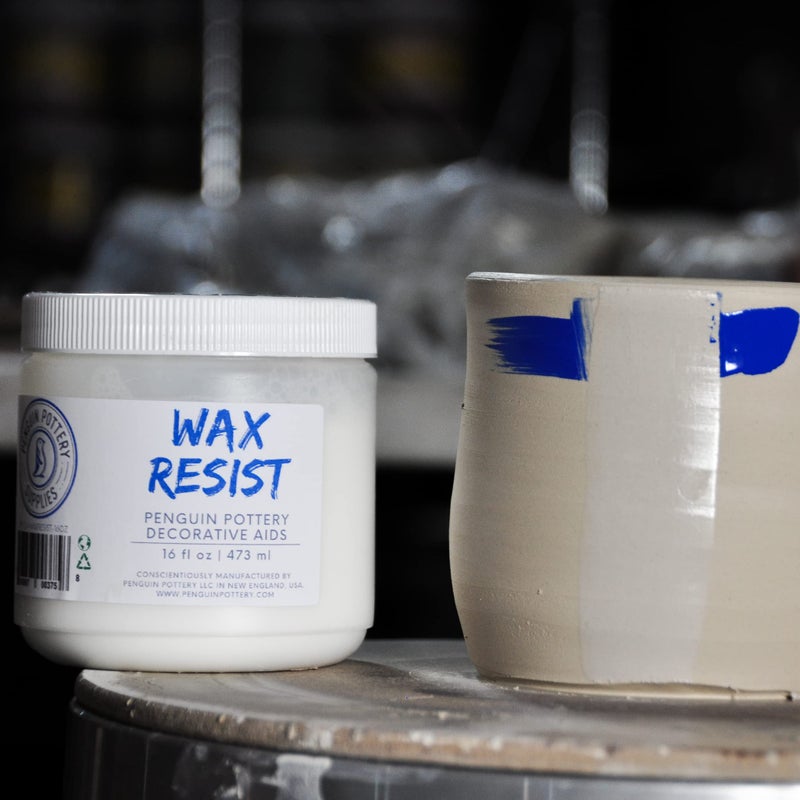 Penguin Pottery Penguin Pottery Ceramic Wax Resist for Pottery Glaze, Clay Glaze, Slip Clay - Use Pottery Wax Resist with Underglazes in Pottery Kiln - Alternative to Latex Resist for Pottery (1 Pint | 473 ml)  - Image 3