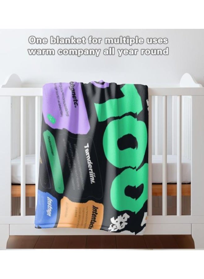 Flannel thin blanket (warm and comfortable, suitable for sleep, gaming, dust removal and sandproof) 150cm*200cm - 68