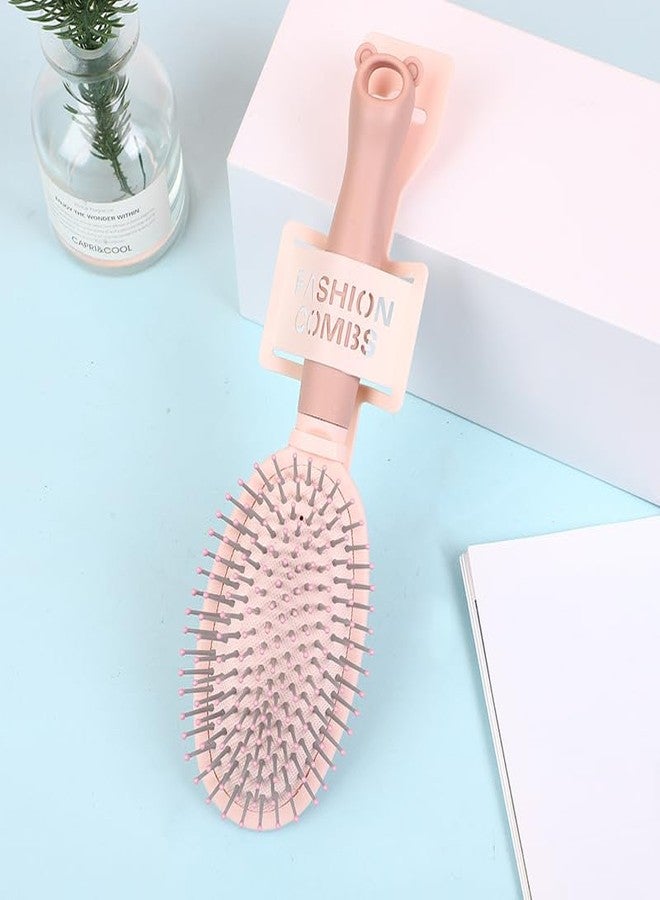 Trifecta Detangling Hair Brush for Curly Thick Hair | Soft Wave-Shaped Bristles for Massage | Anti-Tangle Hairbrush Women Men Teens | Summer Beach Detangler Brush (Pink) - Image 2