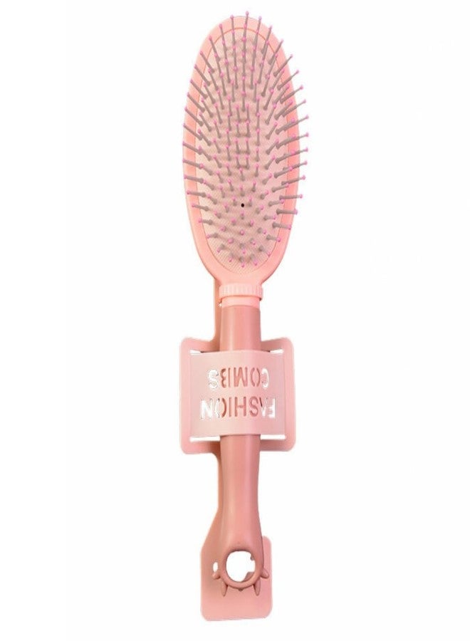 Trifecta Detangling Hair Brush for Curly Thick Hair | Soft Wave-Shaped Bristles for Massage | Anti-Tangle Hairbrush Women Men Teens | Summer Beach Detangler Brush (Pink) - Image 1