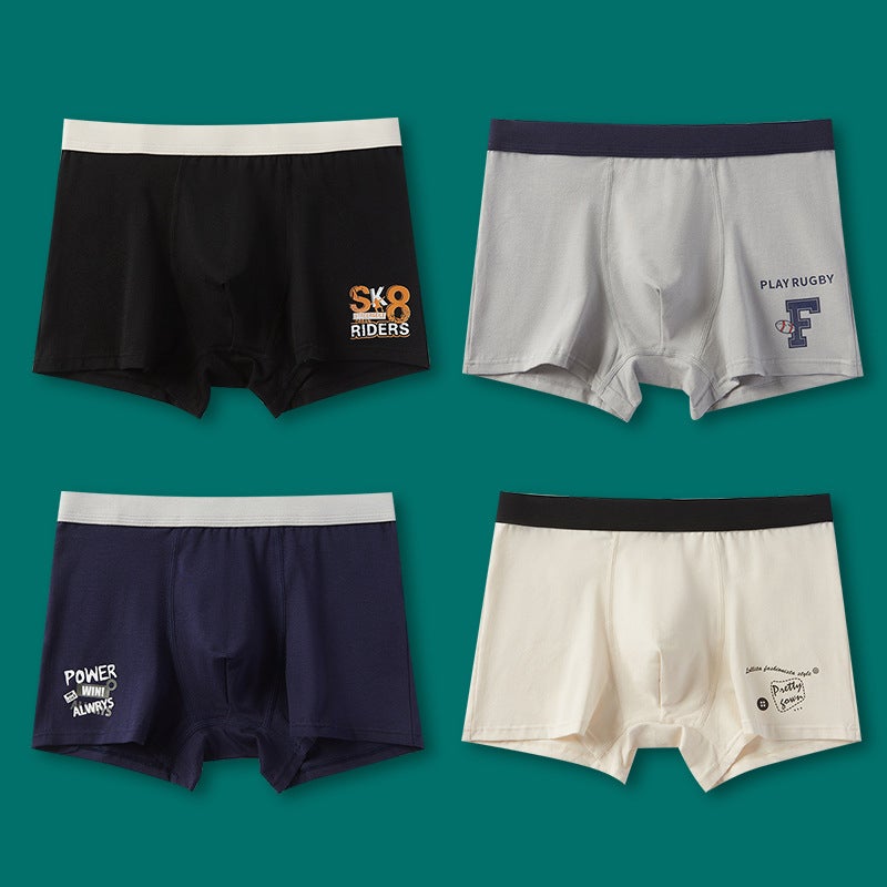 Boys Cotton Breathable Boxer Briefs J014 color complete one-handed batch 