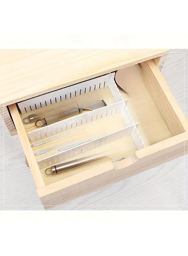 10pcs White Adjustable Drawer Dividers for Socks Underwear Lingerie Storage - Image 5