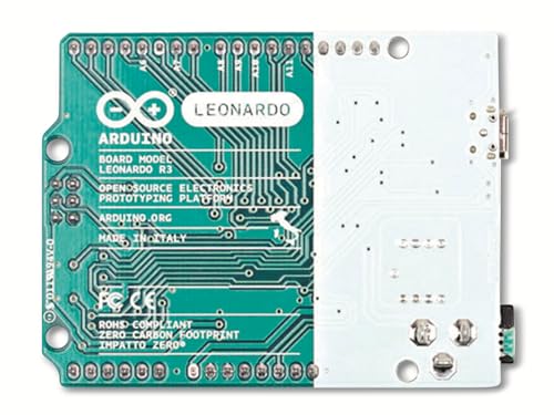 Arduino Leonardo with Headers [A000057] - ATmega32U4 Microcontroller, 16MHz, 20 Digital I/O Pins, 7 PWM, USB HID Support, Built-in USB Communication, Compatible with Arduino IDE for Custom Projects - Image 2
