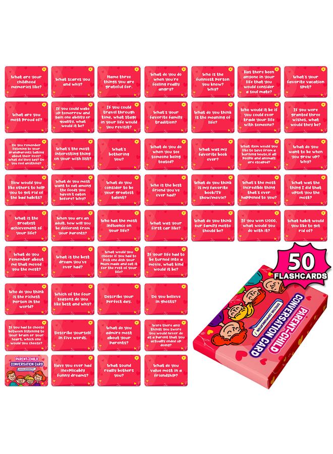 الأزرق جي دبليو 50 بطاقة حوار بين الوالدين والطفل باللغة الإنجليزية في الموقع - Image 1