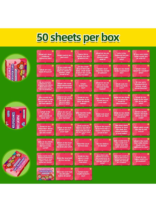 الأزرق جي دبليو 50 بطاقة حوار بين الوالدين والطفل باللغة الإنجليزية في الموقع - Image 3