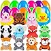 Sofier Plastic Easter Eggs with Animal Toys 12pcs Filled Easter Eggs 34 Easter Basket Stuffers Easter Egg Fillers Kids Classroom Gift Exchange Party Favors - Image 2