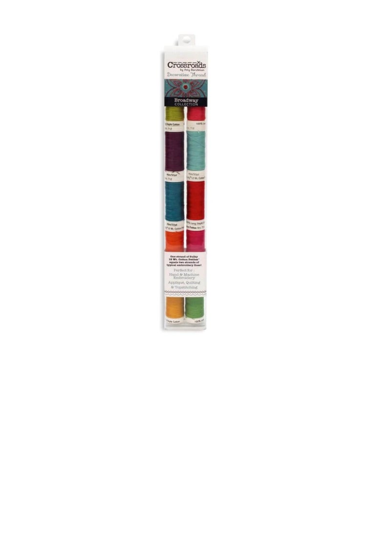 Crossroads Sulky Cotton Petites 12 Weight 10/Pkg Broadway Collection  - Image 1