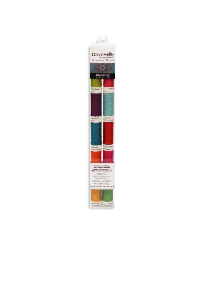 Crossroads Sulky Cotton Petites 12 Weight 10/Pkg Broadway Collection  - Image 3
