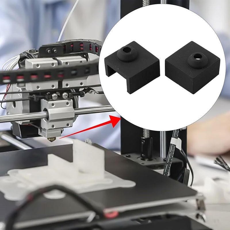 12 Pack Black Silicone Heater Block Socks For CR10 Ender 3 High Temperature Resistant Nozzle Cover - Image 3