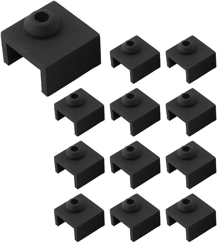 12 Pack Black Silicone Heater Block Socks For CR10 Ender 3 High Temperature Resistant Nozzle Cover - Image 5