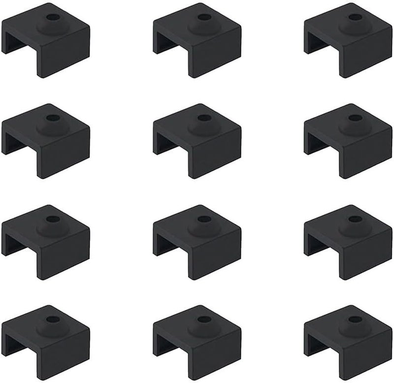 12 Pack Black Silicone Heater Block Socks For CR10 Ender 3 High Temperature Resistant Nozzle Cover - Image 2