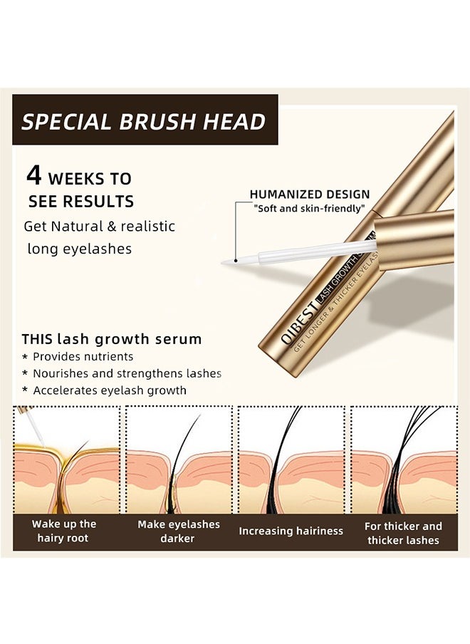 QiBest - Lash Growth Serum,Lash Enhancer for Thicker, Longer, Fuller Lashes with Natural Volume, Strength & Nourishment – Advanced Formula - Image 1