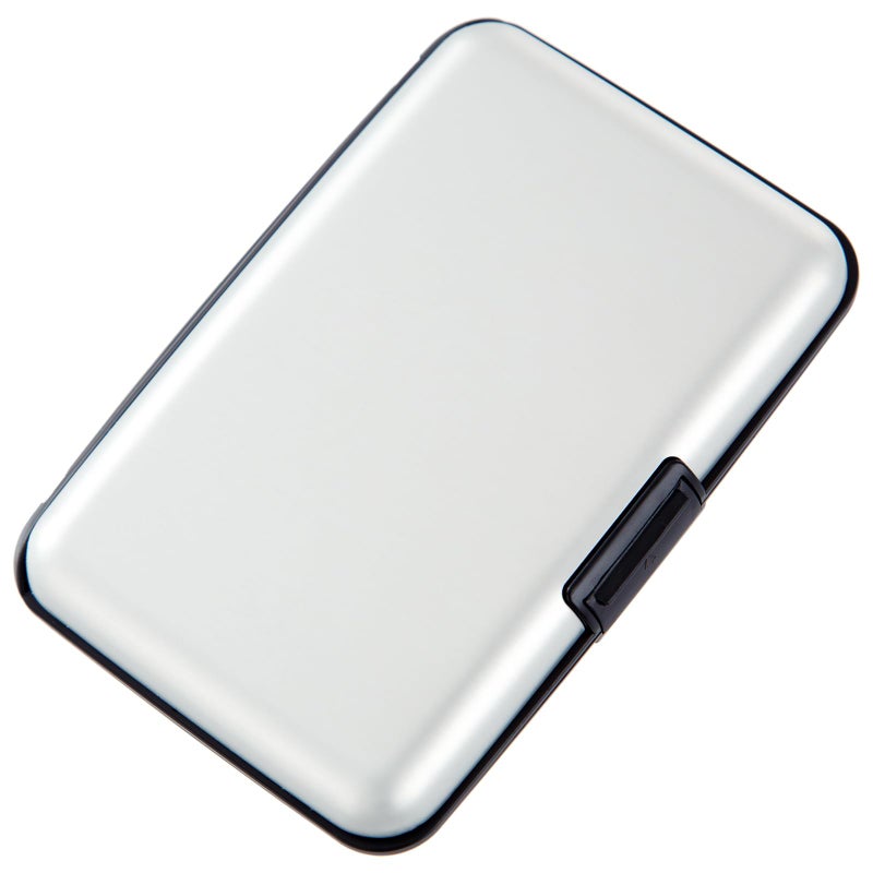 Kaabao Credit Card Holder Small RFID Blocking Wallet Business Metal Slim Mini Aluminum Hard Case for Women Men (Silver) - Image 1