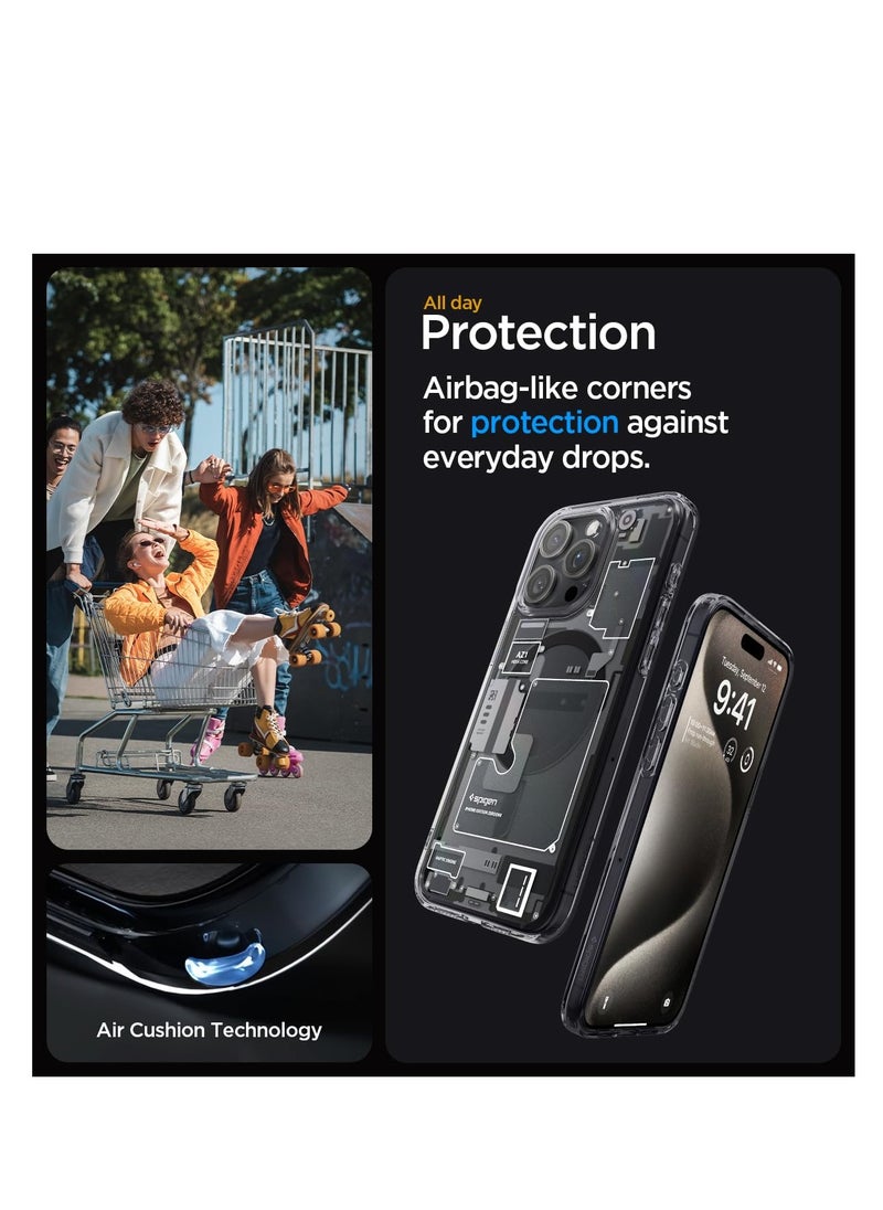 SYOSI - Magnetic Shockproof for iPhone 15 Pro Max Case, Camera Protection & Military Grade Drop Tested, Compatible with MagSafe, Sturdy Kickstand Frosted iPhone 15 Pro Max Phone Case, Black Titanium - Image 1