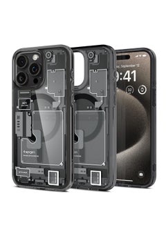 Magnetic Shockproof for iPhone 15 Pro Max Case, Camera Protection & Military Grade Drop Tested, Compatible with MagSafe, Sturdy Kickstand Frosted iPhone 15 Pro Max Phone Case, Black Titanium