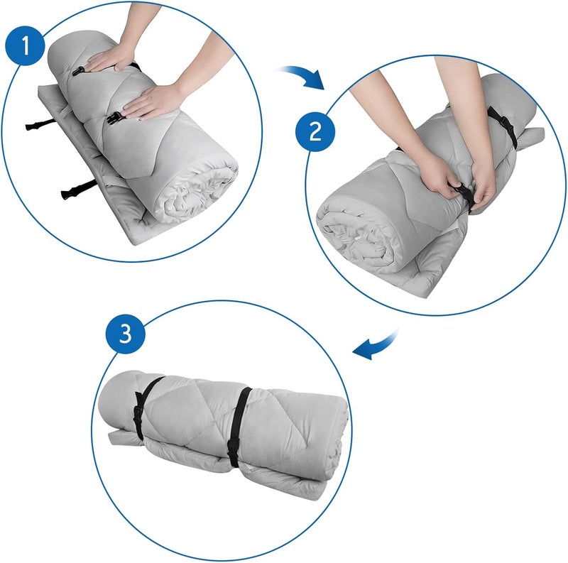 Coldwind Cot Mattress Pad - Improved Thickness Quilted Camping Mattress Topper 30" x 75" - Image 5