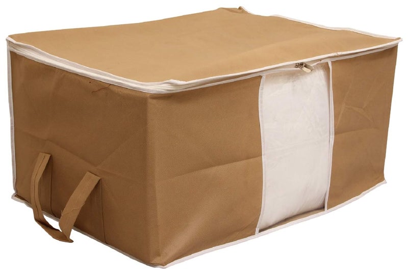 Kuber Industries 2 Piece Non Woven Under Bed Storage Organiser Extra Large Brown Standard CTKTC0370 - Image 3
