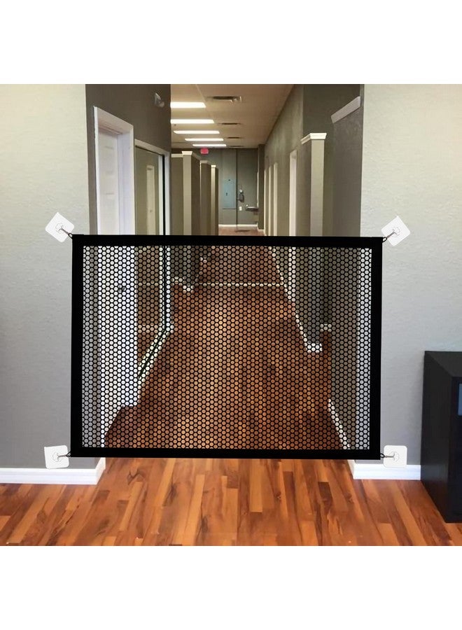 Lofekea 2 Pack Dog Gate Mesh Baby Gate 43.3'' X 28.3'' Pet Gate For The House No Drilling Puppy Gate For Stairs & Doorways Install Anywhere 12 Hooks By Lofekea - Image 2