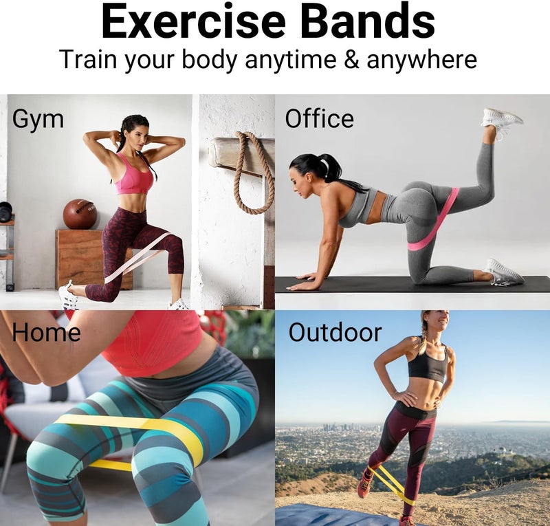 Omyoffice Resistance band,Portable resistance bands for workout,Natural latex material,Heavy,5 different resistance levels,For Strength Training&Fitness Workouts, Pilates, Yoga Physical Therapy Fitness - Image 4