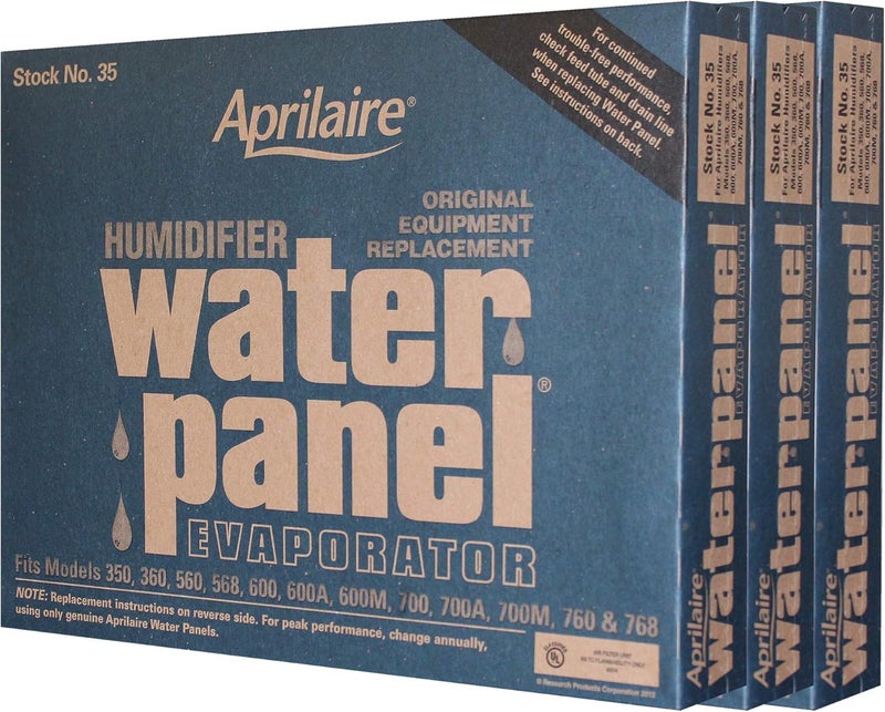 Aprilaire  35 Original Replacement HUMIDIFIER Water Panel Evaporator Pack of 3 Pads