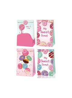 Party with Emma 12 Pieces Girl or Boy Donut Outer Space Astronaut Gender Reveal Transportation Goodie Bags Birthday Party Supplies Transportation Party Favor Party Bags Gift Bags (Donut)  - Image 3