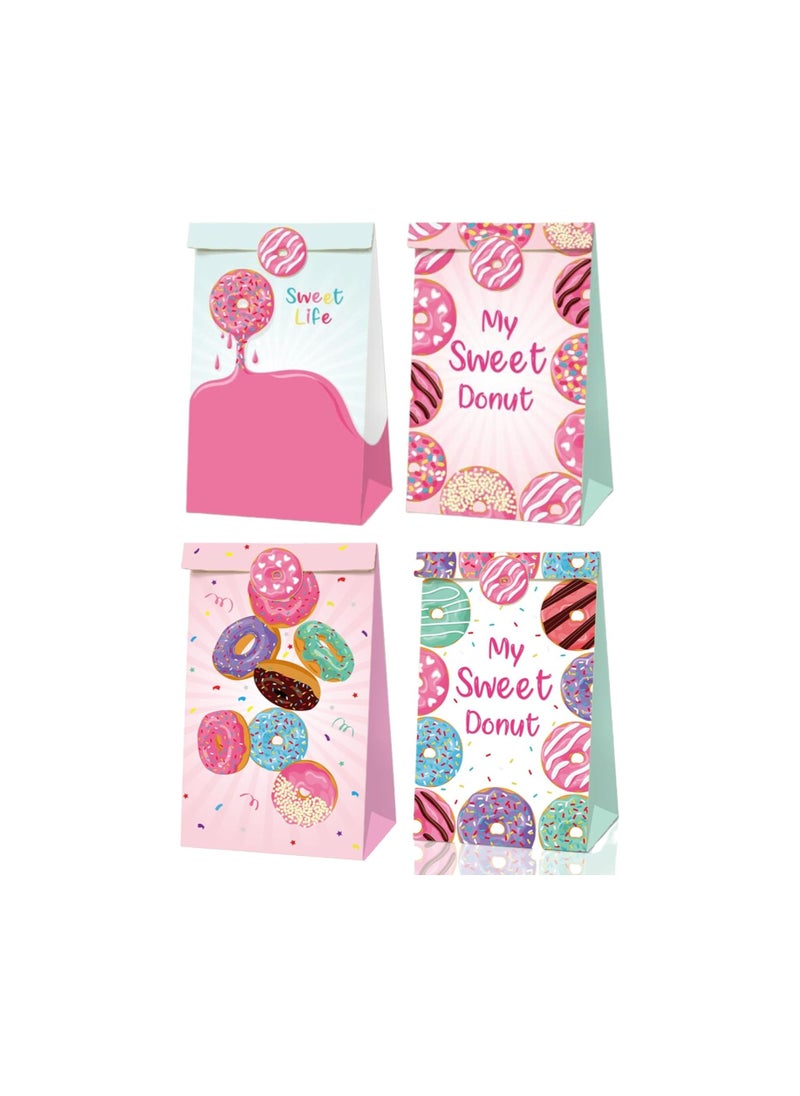 Party with Emma 12 Pieces Girl or Boy Donut Outer Space Astronaut Gender Reveal Transportation Goodie Bags Birthday Party Supplies Transportation Party Favor Party Bags Gift Bags (Donut)  - Image 3