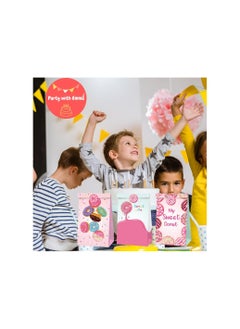 Party with Emma 12 Pieces Girl or Boy Donut Outer Space Astronaut Gender Reveal Transportation Goodie Bags Birthday Party Supplies Transportation Party Favor Party Bags Gift Bags (Donut)  - Image 5