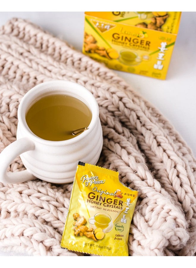 prince of peace - Instant Lemon Ginger Honey Crystals 30 Sachets Instant Hot Or Cold Beverage Easy To Brew Ginger And Honey Crystals - Image 1